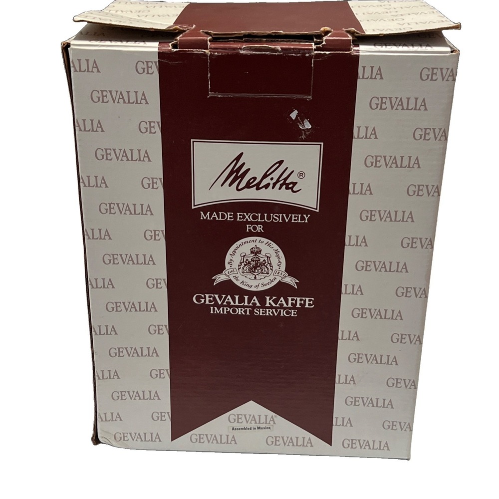 Vintage Melitta Gevalia Kaffe 4-Cup Coffee Maker White BCM-4C Machine Open Box